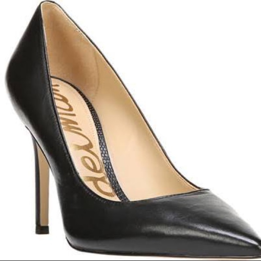 Sam Edelman Black Leather Hazel pointy toe pump
